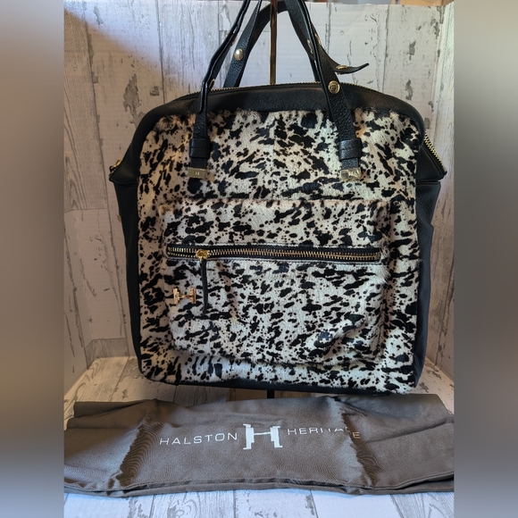 Nwt Halston Heritage speckled pony tote